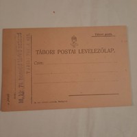 I. világháborús tábori levelezőlap korabeli bélyegzővel