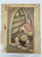 Anna Rank: Légyott a könyvárban (Villon illusztráció)             (F400)