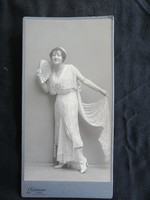 Cca. 1890 FOTÓ FOTÓGRÁFIA FÉNYKÉP MŰTERMI JELZETT KEMÉNYHÁTÚ O - MAGYAR MONARCHIA ELÖKELŐ DÁMA