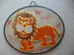 Lion Small Glass Painting