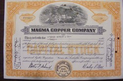 USA  MAGMA COPPER COMPANY RÉSZVÉNY 1955