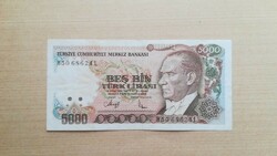 Törökország 5000 Lirasi 1970 (1990)