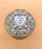 English enamel box with the inscription for my love