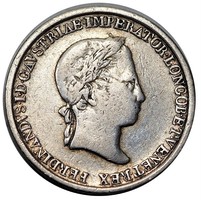 Ferdinand V 1835-1848 ag coronation medal 1838 Milan, coronation as king of Italy