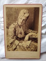 Antique German light print / hardback photo of beautiful lady based on the work of Italian painter l.Bianchi