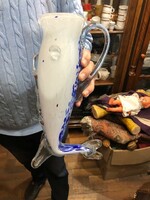 Muránói üveg hal váza, 35 cm-es nagyságú ritkaság.