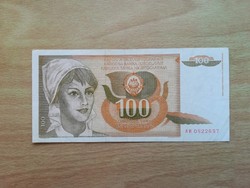 Jugoszlávia 100 Dinar 1990