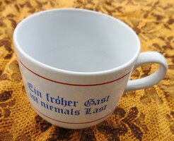 Large - for guests - mug with German inscription - cocoa mug - Staffordshire England mug
