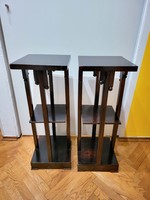 Pair of wooden pedestals (hoffmann style)