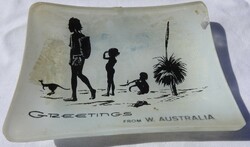 Antique wall gift picture from Australia - greetings from w. Australia