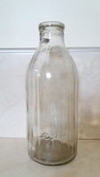 Régi tejes üveg TEJÉRT feliratos 1 literes tejesüveg