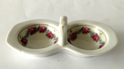 Antique rose garland porcelain table spice holder
