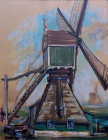 Windmill, expressive painting