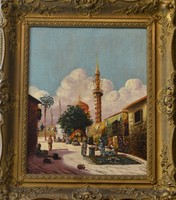Bácskay István: Kairói utcarészlet, 1910-es évek