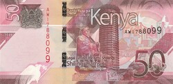 Kenya 50 shillings, 2019, unc banknote