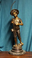 Fisherman boy bronze statue / 29112 /