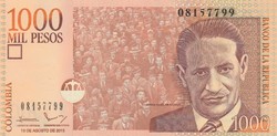 Kolumbia 1000 peso, 2014, UNC bankjegy