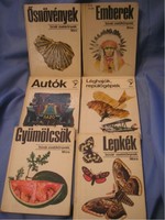Set of 6 Diving Pocket Books - about people, cars, airships, fruits, fossils, butterflies, all for sale