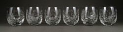 1K546 Csiszolt üveg kristály Whiskys pohár készlet 6 darab