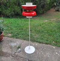 Iconic retro floor lamp with red shade - for Konstantin