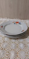 Zsolnay, pipacsos-búzavirágos mintával tányérok, ritka