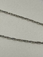 Long silver necklace