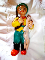 Extrém ritka H. Ráhmer Mária rabbit-hunter ceramic piece