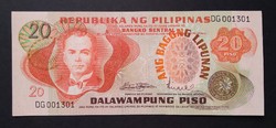 Fülöp-szigetek 20 Pesos 1970 Unc