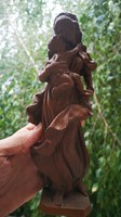 Carved wooden Mary little Jesus statue, home blessing. Video too!!!