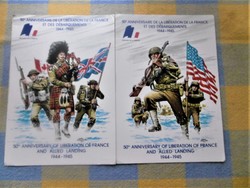 Skócia-angol katonai képeslap Francia országban Színes T1
