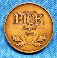 Bronze commemorative medal Szeged 125 years pick Szeged 1996 Fritz Mihály 42.5 mm.