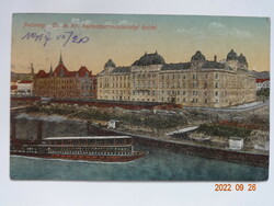 Régi képeslap: Pozsony, Cs. és kir. hadtestparancsnoksági épület, 1917