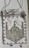 Ottoman, textile embroidered with metal thread