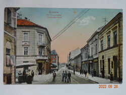 Régi képeslap: Rzeszów (Lengyelország), Ul. Grunwaldska, Grunwald-Gasse, 1910-es évek