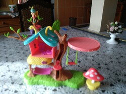 Fairy, elf house, cottage, massive, showy piece, with many accessories, recommend!