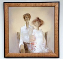Price below balogh istván péter for the newlywed couple 50x50cm + frame