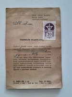 Old agricultural document 1967 producer ID