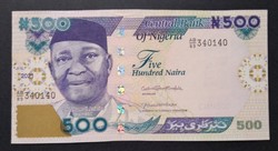 Nigéria 500 Naira 2021 Unc