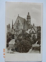 Régi képeslap: Lipcse, Szent Tamás templom, 1957
