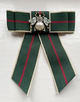 Extra mutatós női nyakkendő/ masni bross- zöld