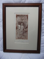 János Kass is a beautiful, very rare etching of Adam and Eve.