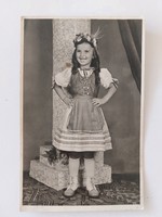 Old children's photo postcard photo postcard little girl folk costume