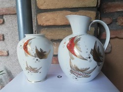 Wallendorf fish jug and vase