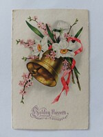 Régi húsvéti képeslap 1935 levelezőlap harang nárcisz