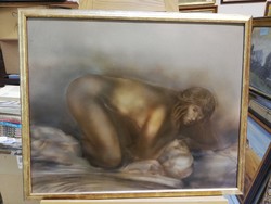 Zoltán Herpai Kneeling Nude Girl 1981.