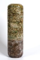Iparművészeti jelzett pirogránit kerámia váza, padlóváza  37 cm