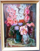 Zoltán Freytag (1901-1983) gladiolus, gallery painting
