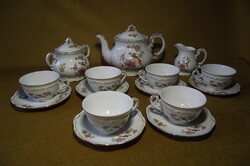 Zsolnay bird of paradise tea set for 6 people.