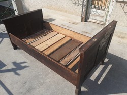 Antique bed to be renovated, tin German bed frame