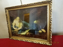 Szent Mária Magdolna fotókópia, antik keretben, üveglappal védett. Vanneki! Jókai.
